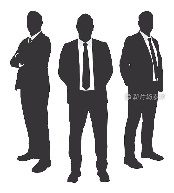 Three Businessmen Sihouettes